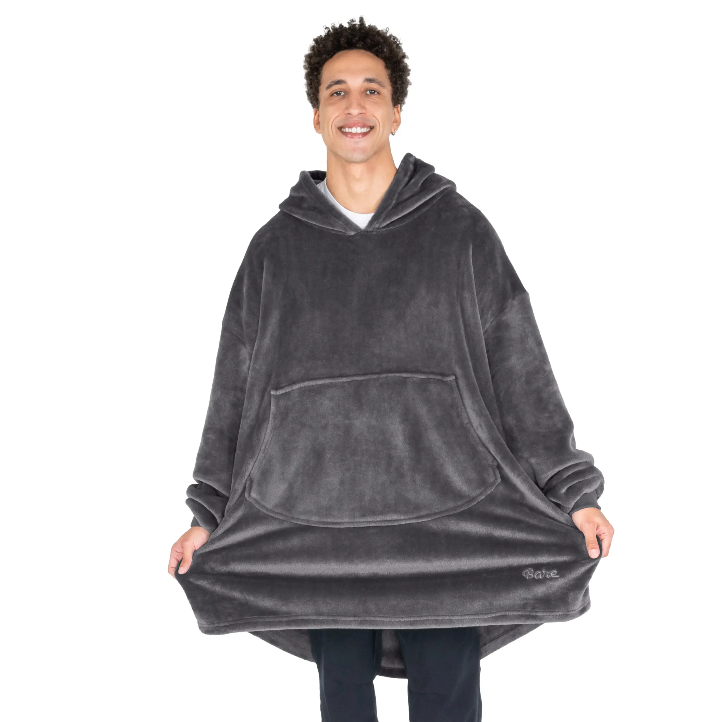 The Bare Homey - Adult Wearable Blanket - Microplush Front Pocket