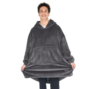 The Bare Homey - Adult Wearable Blanket - Microplush Front Pocket