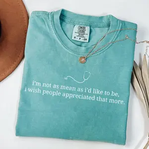 Comfort Colors Snarky Registered Nurse Graphic Tee, Aesthetic Sarcastic Nursing Spirit Shirt, Funny Nurse Meme Top, Radiant New Nurse Appreciation Gift