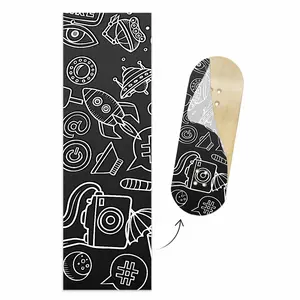 Limited Edition "Black & White Space Sketch" Deck Graphic Wrap - 35mm x 110mm