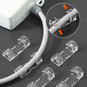 32/64 PCS Cable Clips with Strong Adhesive, Wire Holder Management for Office, Home, Wall, Desk, Car, Dash Cam, Ethernet, Electric Wires, TV, PC, Indoor Outdoor Light Clips Cord Organizer-MM1