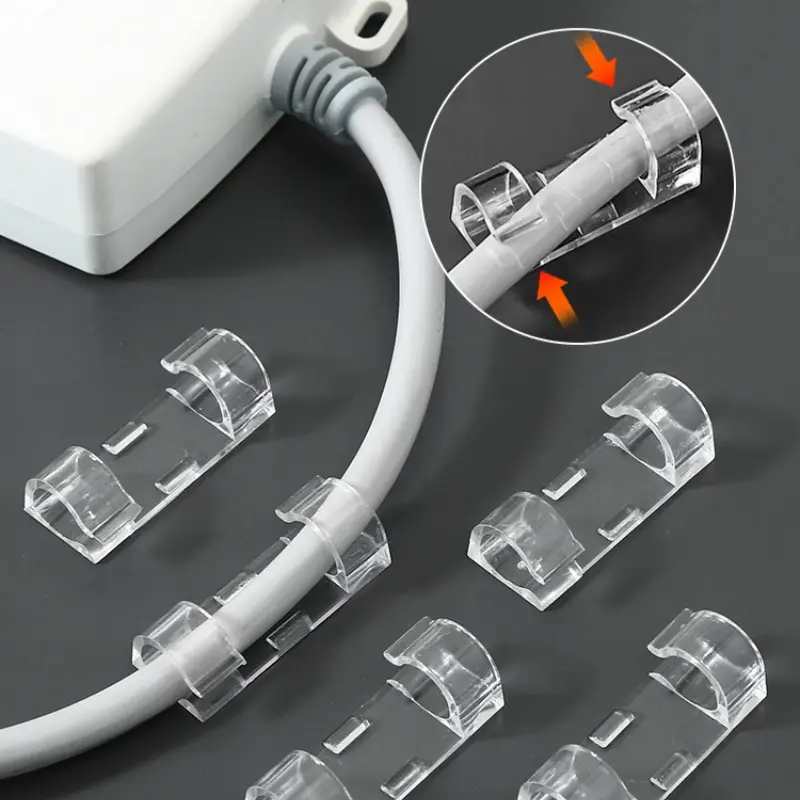 40/80 PCS Cable Clips with Strong Adhesive, Wire Holder Management for Office, Home, Wall, Desk, Car, Dash Cam, Ethernet, Electric Wires, TV, PC, Indoor Outdoor Light Clips Cord Organizer-MM1