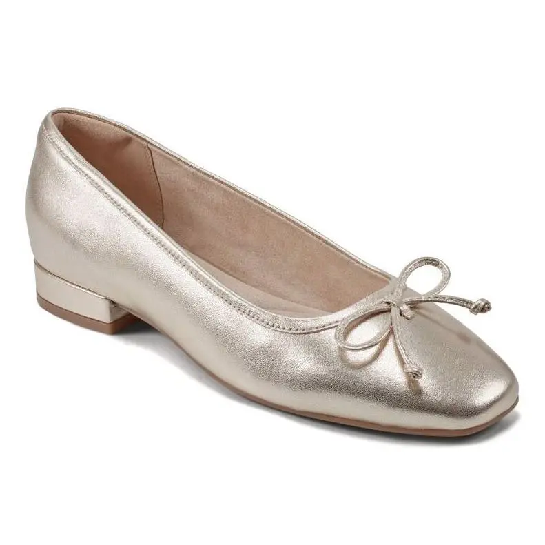 Rockport Leather Square Toe Ballet Flat- Sadie