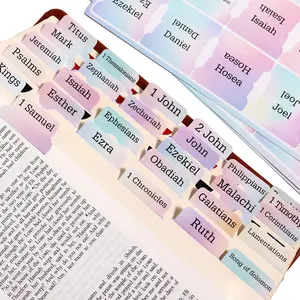 Colorful Rainbow Bible Tabs for Multi-Color Paper Index Tabs & Adults fits Most Bible Versions 90 Tags Efficient Scripture Locating Smart Organization System Ultra-Thin Durable Material Strong Adjustable Adhesive Affordable Gift Set