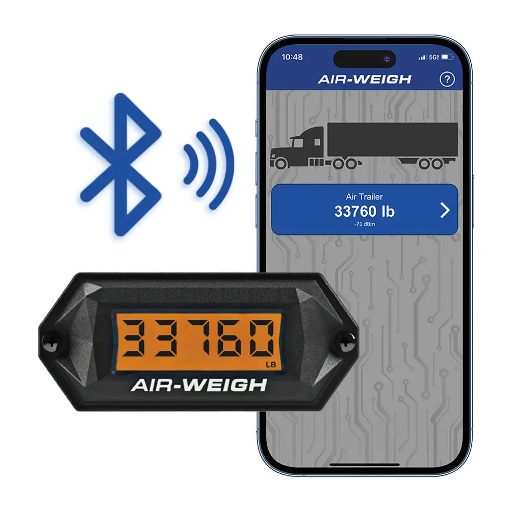Air-Weigh QuickWeigh Bluetooth On-Board Scale Kit with Free Mobile App for Semi Truck Trailer