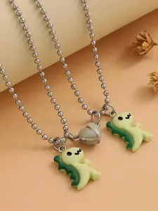 Cute Dinosaur Couple Glow-In-The-Dark Necklaces, Unisex Fashion Jewelry, Perfect Gift for Friends, Boyfriend, Girlfriend, Valentine's Day