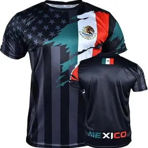 USA & Mexico Flag Mix Soccer Jersey, Mexican Jersey Soccer, Jersey De Mexico For Men Women Youth and Kids