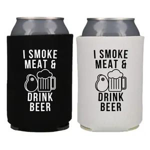 Father’s Day Can Cooler, Flippin' Burgers & Cracking Beers, Funny Daddy’s Drink Coolie Gift, Beer Hugger for Papa, Father’s Day Gift Idea