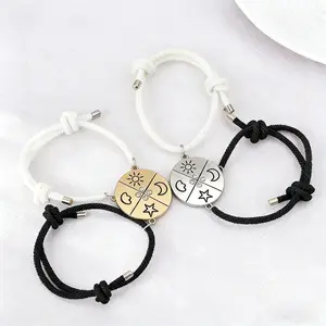 Sisters Forever BFF Bracelets Set for 4,Sun Moon Star Cloud Puzzle Matching Bracelets for Unbreskable Friendship for 4 Women Sisters Daughter Teens BFF Birthday Jewelry Gifts