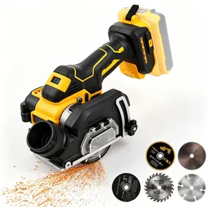 Cordless Brushless Mini Circular Saw, 3" Cut Off Tool Compatible With DeWalt 20V MAX Battery (NO Battery), 12000RPM, Blades Included, Removable Dust Cover for Metal/Wood/Tile