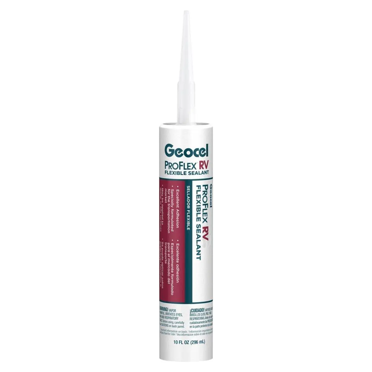 212 MAIN Geocel GC28900 10oz Pro Flex RV Compatible Flexible Sealant, Clear, Flexible Seal