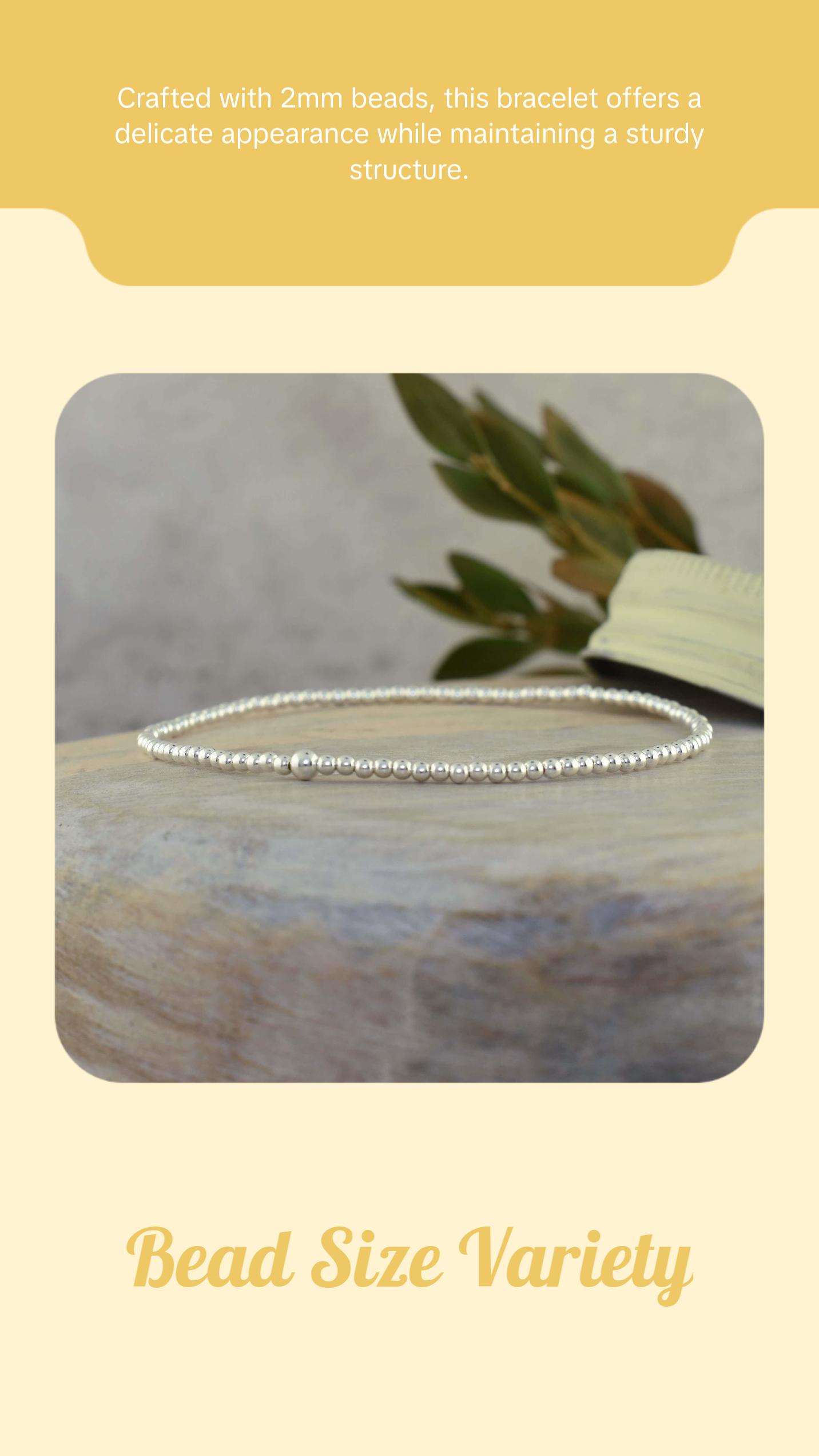 Beaded Stack Bracelet - 2mm