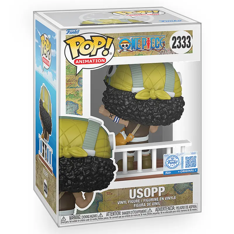 Funko POP Anime: One Piece - Usopp Waving Goodbye (Going Merry) Vinyl Figure with Epic Collectibles Premium Box Protector Included