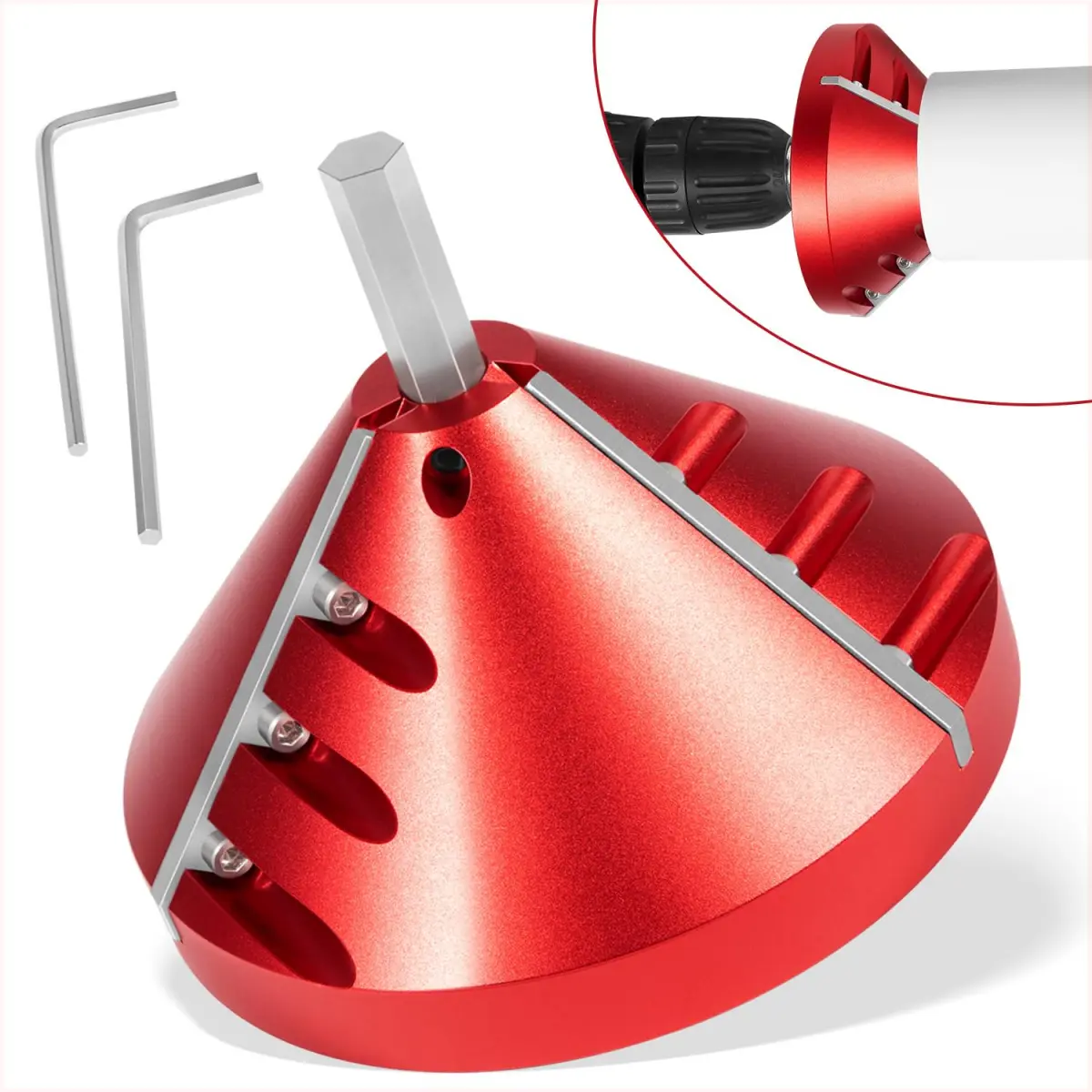 2 in 1 Inner-Outer PVC Deburring Tool, PVC Chamfer Tool, PVC Pipe Reamer, Pipe Deburring Reamer Plumbing Tool for PVC, CPVC, ABS, PP, PE Pipe with OD 0.75" to 3.5", ID 0.92" to 3.89"