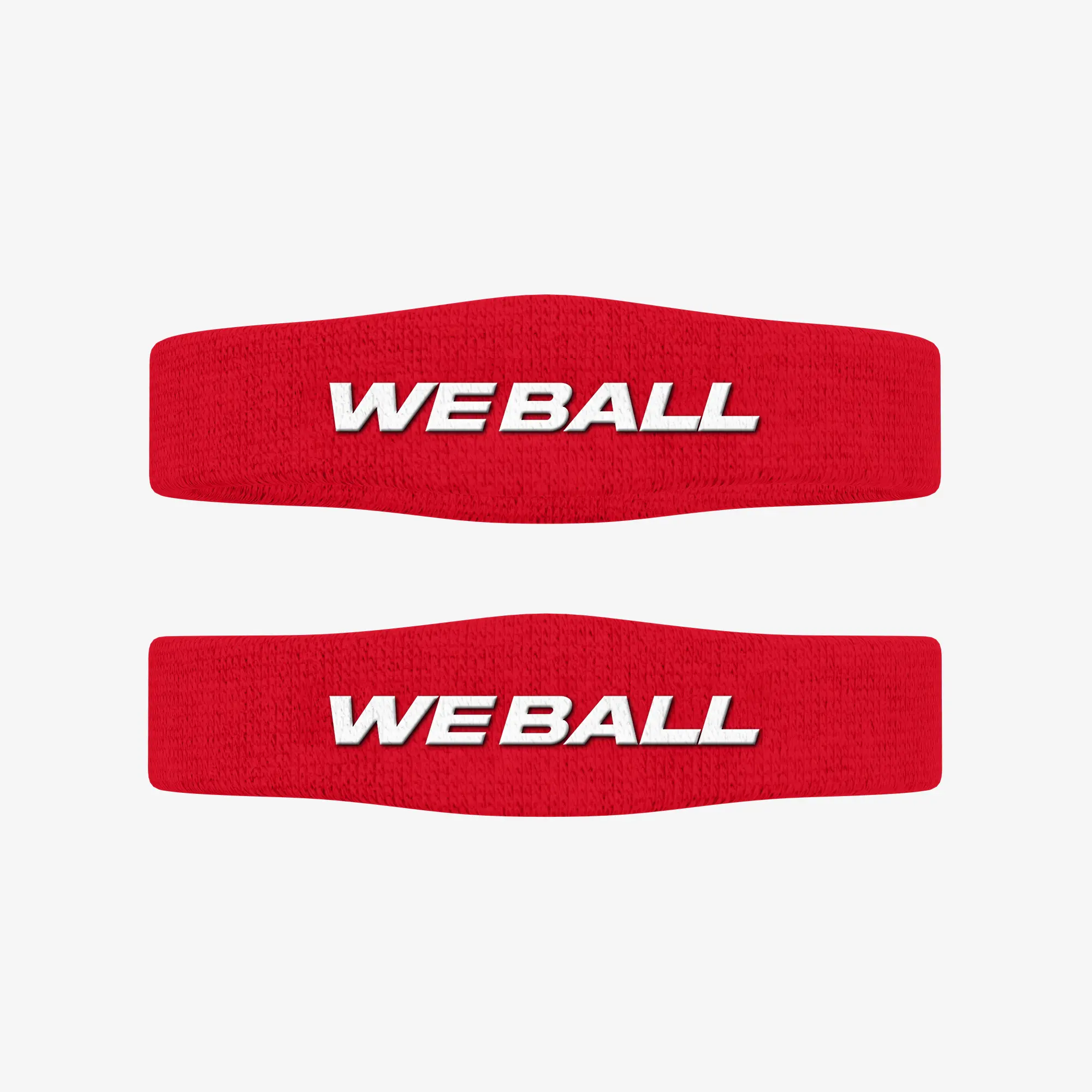 We Ball Sports Skinny Bicep Workout Bands Set - Red, 2-Pack