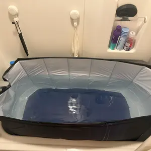 Portable Bathtub for Adults, Foldable Soaking Bathtub for Hot SPA & Ice Bath, Foldable Small Bathtub for Bathing, 6-Layer Insulated Portable Tub, Space-Saving（25.6" × 41.3"）