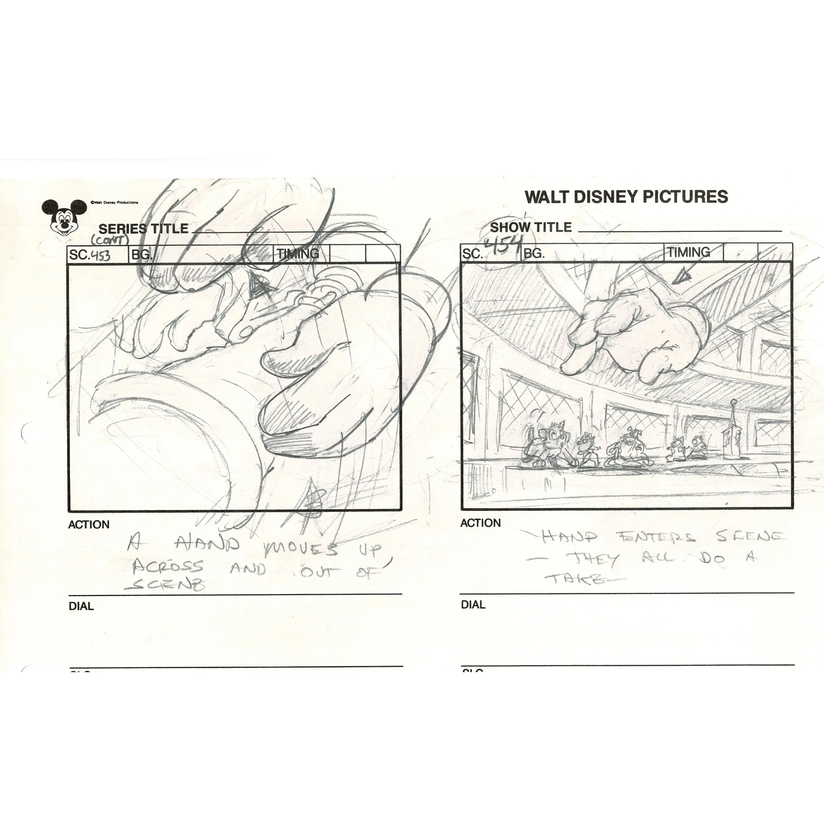 Chip n Dale Rescue Rangers Original Production Animation Storyboard Walt Disney FIRST EPISODE 1988 A107