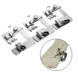 3Pcs Sewing Machine Foot Presser Rolled Hem Feet for Brother Singer