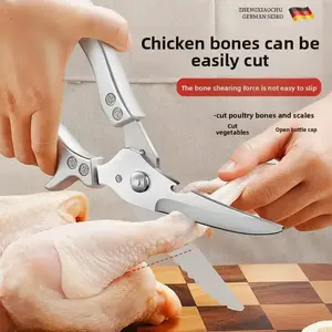 Stainless Steel Kitchen Scissors, Heavy Duty Scissor, Strong Bone Cutter, Multi-Purpose Home Use Food Shears, Suitable for Chicken Duck Pig Fish Shrimp Crab