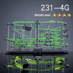 Roller coaster track building toys(Luminous), pinball track toys; multiple levels available to suit both beginners and advanced players.（231-4g）