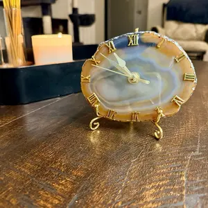 Agate Clock w/Stand