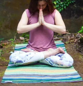 Yoga Blanket | 100% Cotton Yoga Blanket | Handmade in Portugal | Yoga Rug | Meditation Blanket | Yoga Mat Blanket | Picnic Beach Blanket