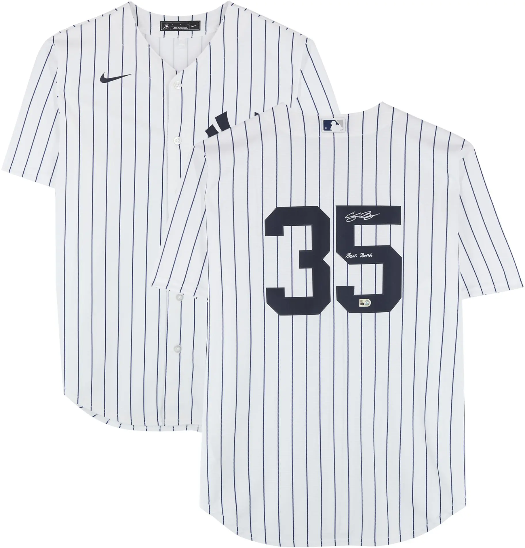 Cody Bellinger New York Yankees Autographed White Nike Replica Jersey with "Belli Bombs" Inscription - Fanatics Authentic Certified