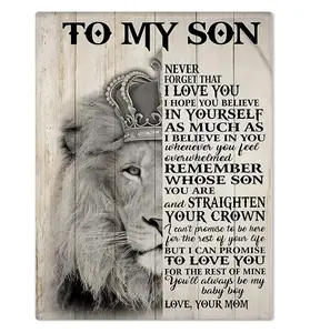 Plaques for son gift decoration My Son Never Forget I Love You Be Love from Mom Metal Tin Sign 8x12 Inch
