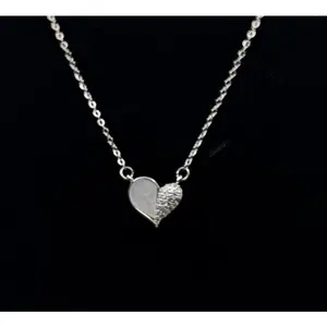 Elegant Symmetric Heart Pendant Necklace – Stainless Steel & Heart Pendant Jewelry