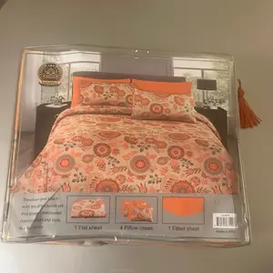 Bedsheets, 100% Cotton Soft Bedding Set, Wrinkle-Resistant for Queen Size Beds