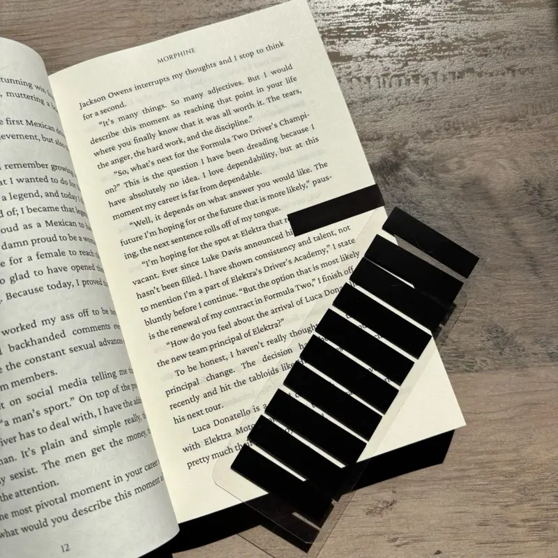 Black Annotating Tabs Perfect for Annotating - Simple and Effective Reading Aid