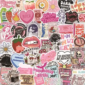 150 PCS Romantic Bookish Stickers Pack,Holographic Laser BookTok Aesthetic Decals for E-reader Scrapbooking Planner Hydro Flask The ultimate aesthetic Kindle makeover! 150 shiny romantic reading stickers.Match my freak!