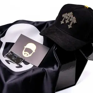 El Barbas Hats Chrome Rose Gold Black Cap Full Box with Gold Star and Dragon Embroidery for Men and Women