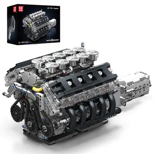 Mould King 10250 V10 Engine Building Block Toy Construction Static Model Display 1834 Pieces