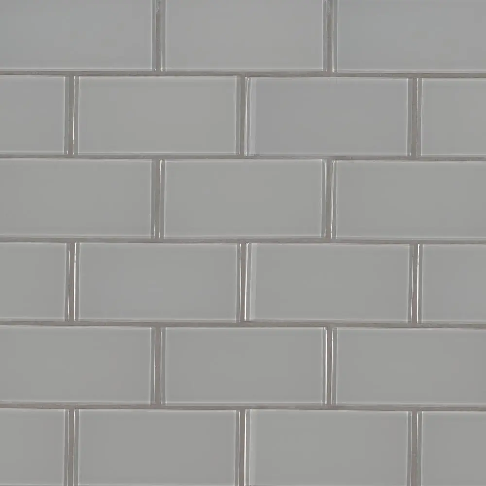 York Storm Gray 3x6 Glass Tile