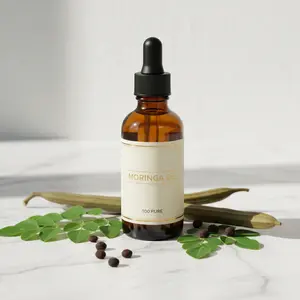 Moringa Oil 100% Pure - Gentle, Daily, Skincare Serum for Skin Repair & Comfort - Lightweight Formula Radiant Sensitive Vitamins Moisture