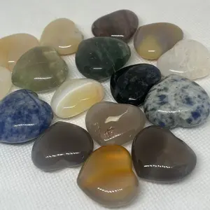 Crystal Heart Carving variety of different crystals