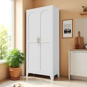 XUAN 71'' Freestanding Modern Metal Storage Cabinet with 2 Sturdy Durable Regular Doors and Adjustable Shelves, for Bedroom, Living Room