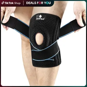 【Christmas】NEENCA Sports Knee Sleeve for Runner, Workout, Gym, Basketball, Volleyball, Hiking Spicy Dill knee pain Breathable Sponge Knee Pads Black Leg Protector football accessories