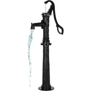 VEVOR Well Hand Pitcher Pump, 25 ft Maximum Lift, Antique Cast Iron Manual Hand Water Pump, NPT 1 - 1/4 in Connection, Easy Installation, Old Fashioned for Outdoor Garden, Pond, Backyard, Farm, BlackVEVOR Super Brand Day
