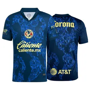 2425 Club America Away Blue mexico  Soccer  Short Sleeve Jersey ligamx