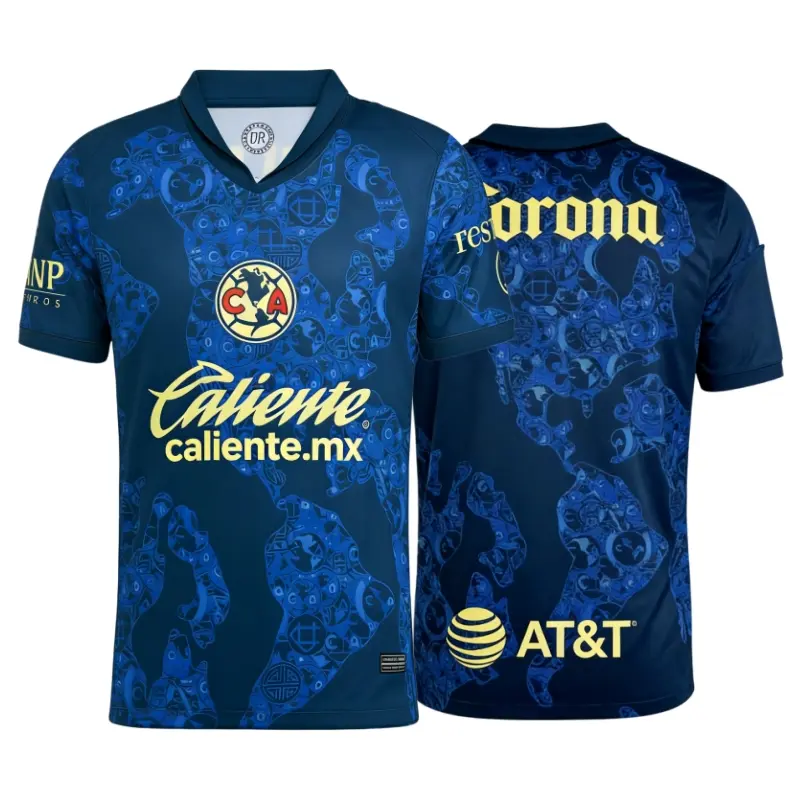 2425 Club America Home Yellow mexico Soccer Short Sleeve Jersey