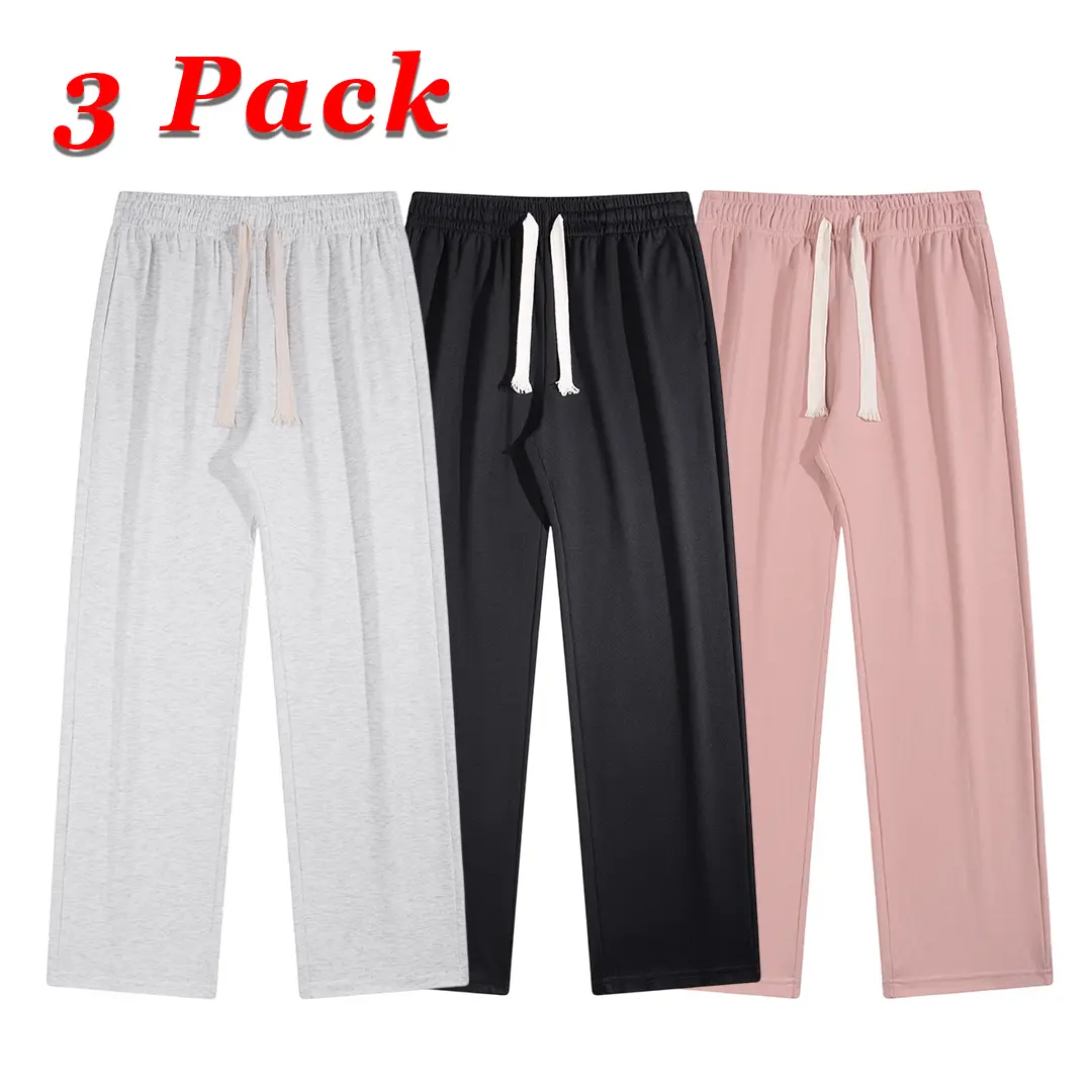 Men's 6-Piece Solid Color Drawstring Casual Long Pants, Street Style Loose Fit Sports Pants Men's 6-Piece Solid Color Drawstring Casual Long Pants, Street Style Loose Fit Sports Pants