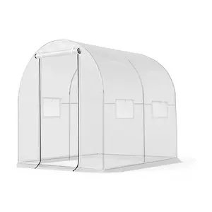 Walk-in Greenhouse Heavy Duty  Tunnel Green House with 4 Ventilated Mesh Windows & Zippered Roll-Up Door, Large Plant Garden Hot House Outdoor with Reinforced Frame