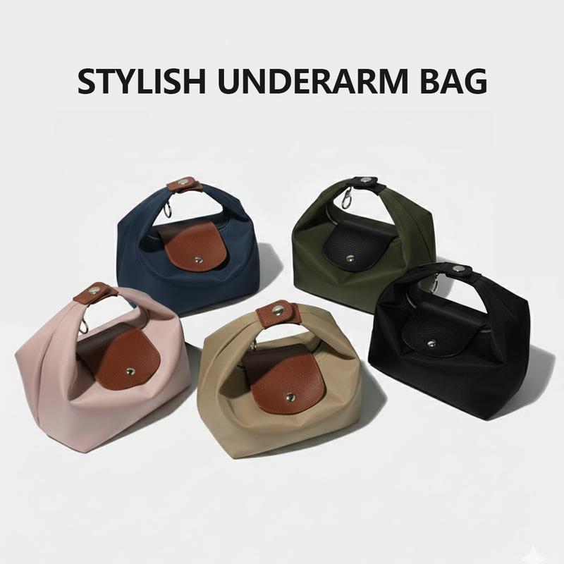 Fashion Crescent Bag Lightweight Durable Nylon Handbag with Adjustable Strap Satchel for Versatile Use in Multiple Colors Stylish Essential Companion