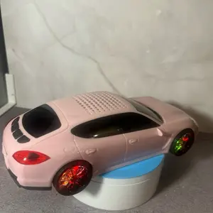 Bluetooth Model Car Speaker with LED Lights Portable Music Player FM Radio USB TF Card Aux.
