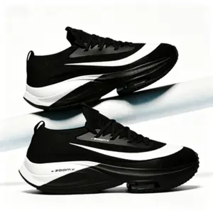 Men's Letter & Striped Print Lace-Up Sneakers | Breathable Athletic Running & Workout Shoes