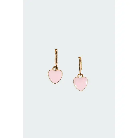 Pinky Heart Earrings