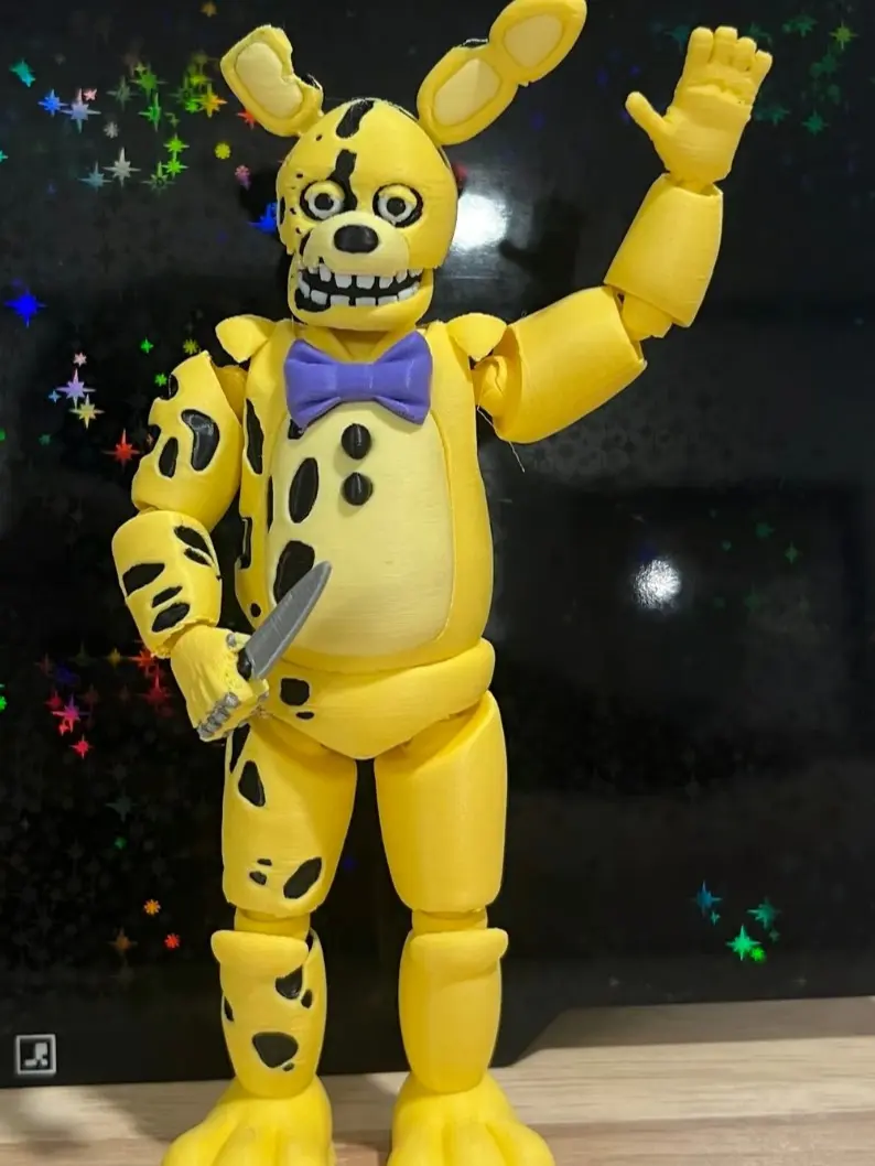 F Naf Spring Trap Yellow Rabbit Yellow Rabbit / Springtrap FNAF Five Nights At Freddy’s Figure - TikTok ...