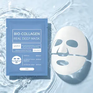 Bio-Collagen Deep Hydrating Mask – Pore Minimizing & Firming – Low Molecular Collagen + Hyaluronic Acid – Visible Results – Balances Skin – 1 Sheet Mask